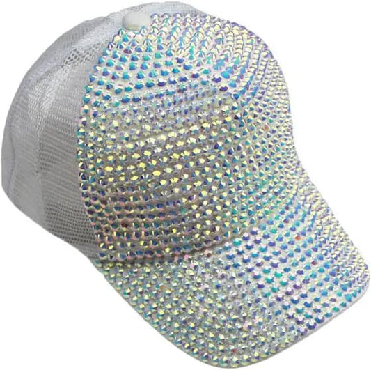 White Rhinestone Hat