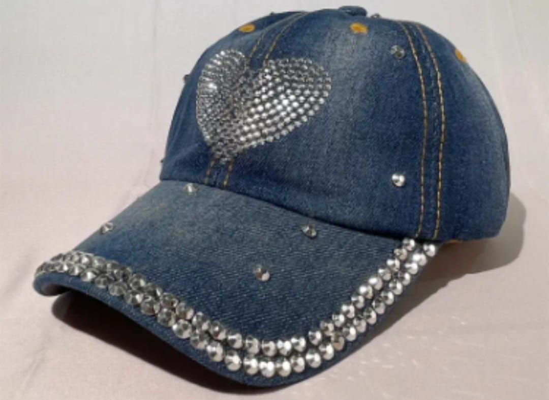 Blue Jean Rhinestones Hat